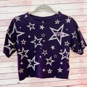 Converse Kids Purple Star Print T-Shirt